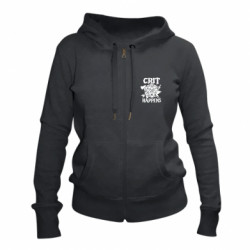 Жіноча худі на блискавці Crit happens - FATLINE Жіноча худі на блискавці Crit happens