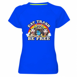 Жіноча спортивна футболка Eat Trash Be Free - FATLINE Жіноча спортивна футболка Eat Trash Be Free