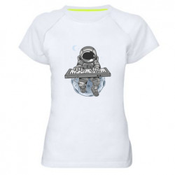 Жіноча спортивна футболка Космонавт клавішник - FATLINE Жіноча спортивна футболка Космонавт клавішник