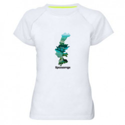 Жіноча спортивна футболка Кременчук мапа