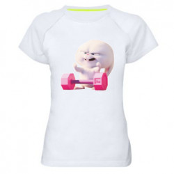 Жіноча спортивна футболка Кролик та гантеля - FATLINE Жіноча спортивна футболка Кролик та гантеля