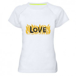 Женская спортивная футболка Любовь и колосья - FATLINE Женская спортивная футболка Любовь и колосья
