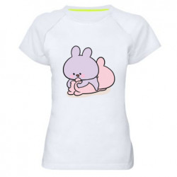 Жіноча спортивна футболка Милі зайці - FATLINE Жіноча спортивна футболка Милі зайці