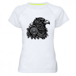 Жіноча спортивна футболка Ворон вікінг войовничий крук - FATLINE Жіноча спортивна футболка Ворон вікінг войовничий крук
