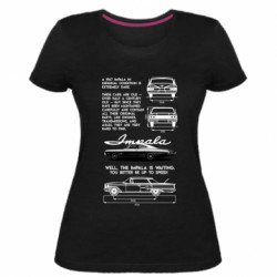 Жіноча стрейчева футболка 1967 Chevrolet Impala - FATLINE Жіноча стрейчева футболка 1967 Chevrolet Impala