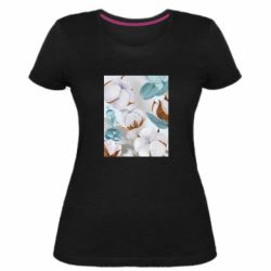 Женская стрейчевая футболка Хлопок украинский - FATLINE Женская стрейчевая футболка Хлопок украинский