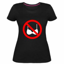 Жіноча стрейчева футболка Без ліфчика - FATLINE Жіноча стрейчева футболка Без ліфчика