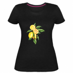 Женская стрейчевая футболка Lemon vibes - FATLINE Женская стрейчевая футболка Lemon vibes