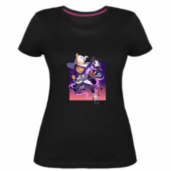 Женская стрейчевая футболка Луз с палисманом - FATLINE Женская стрейчевая футболка Луз с палисманом