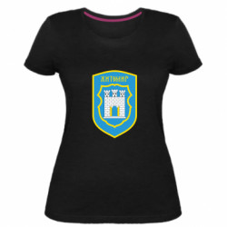 Жіноча стрейчева футболка Житомир герб