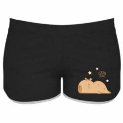 Женские шорты Спящий стиль капибары - FATLINE Женские шорты Спящий стиль капибары