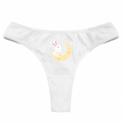 Жіночі труси Cute rabbit on the moon - FATLINE Жіночі труси Cute rabbit on the moon