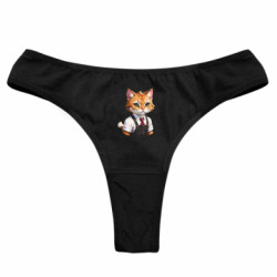 Жіночі труси Кіт бариста - FATLINE Жіночі труси Кіт бариста