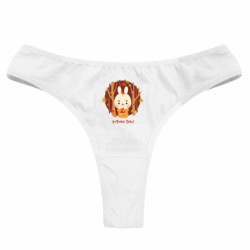 Жіночі труси Милий зайчик в осінньому лісі - FATLINE Жіночі труси Милий зайчик в осінньому лісі