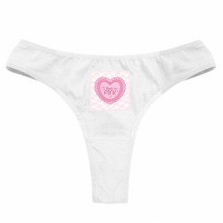 Женские трусы Сердце I think in pink - FATLINE Женские трусы Сердце I think in pink