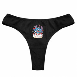 Женские трусы Стич с праздничным тортом - FATLINE Женские трусы Стич с праздничным тортом