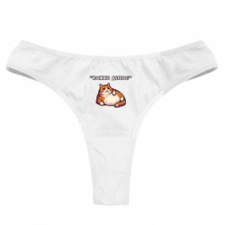 Жіночі труси Товстий кіт важко дихає - FATLINE Жіночі труси Товстий кіт важко дихає