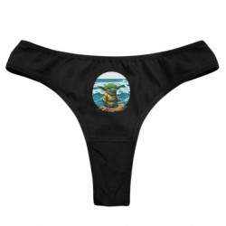 Женские трусы Йода на море - FATLINE Женские трусы Йода на море