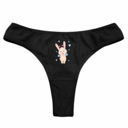 Жіночі труси Закоханий заєць валентинчик - FATLINE Жіночі труси Закоханий заєць валентинчик