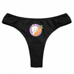 Жіночі труси Зайчик з морквою - FATLINE Жіночі труси Зайчик з морквою