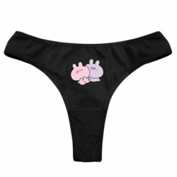 Жіночі труси Зайці обіймаються - FATLINE Жіночі труси Зайці обіймаються