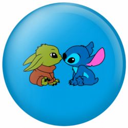 Значок Baby Yoda And Stitch - FATLINE Значок Baby Yoda And Stitch