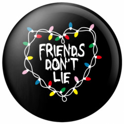 Значок Друзі не брешуть серце з гірлянди