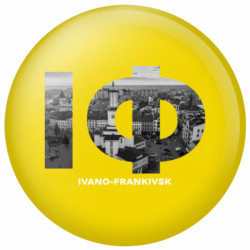 Значок Ivano-Frankivsk Black & White - FATLINE Значок Ivano-Frankivsk Black & White