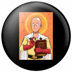 Значок Saitama is my God - FATLINE Значок Saitama is my God