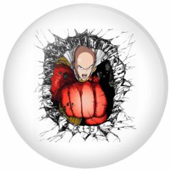 Значок Сайтама ломает стену - FATLINE Значок Сайтама ломает стену